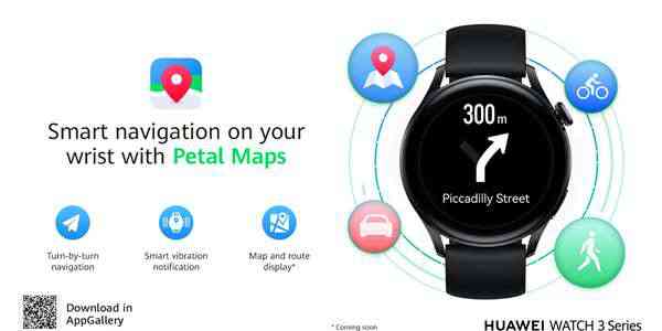 Petal Maps zpřístupní navigaci hodinkám Huawei a přináší i další vylepšení